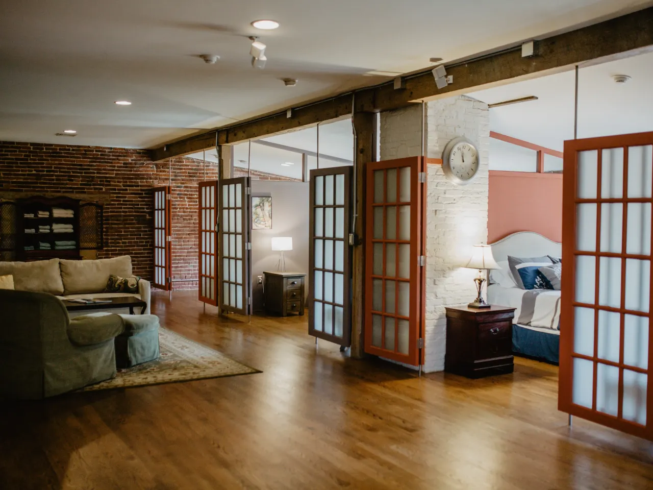 Upstairs sleeping accommodations at The Barrel House